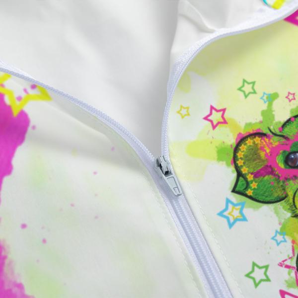 Leichte Regenjacke  Luna – Popart Hundemotiv, 100 % Polyester, Unisex, Mix, Mischling, Strassenhund
